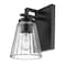 Z-Lite Lyna Wall Sconce, 1-Light, 5 In.W x 6.5 In.L x 9 In.H, Matte Black/Clear 823-1S-MB - alternate 8